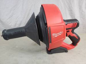 lot 16 image: Milwaukee M12 Lithium-Ion Cordless Auger Snake Drain Cleaning Tool