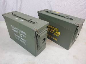 lot 47 image: Pair of 30 Cal. US Military Ammo Cans