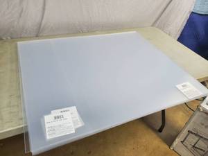 lot 74 image: 2 New Sheets of Plaskolite Optix Clear Acrylic Sheet 30 in. x 36 in. x .100 inch thickness.