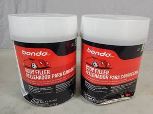lot 104 image: 2 New Large Cans of 3M Bondo Body Filler