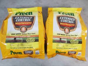 lot 123 image: 2 New Bags of Preen Extended Control Weed Preventer