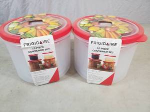 lot 124 image: 2 New Frigidaire 10 Pc Food Storage Sets