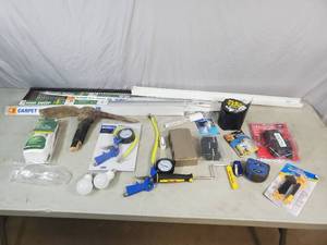 lot 126 image: Assorted Tools, Hardware, Door Sweeps, and More
