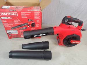 lot 132 image: Craftsman Gas Powered Lawn Blower - Used Once