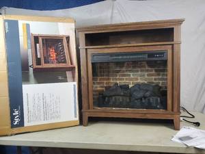 lot 7 image: Fireplace Mantel  TV Stand