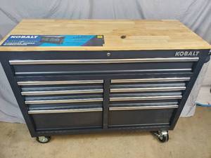 lot 1 image: New Kobalt 9 Drawer Rolling Toolbox  Workstation