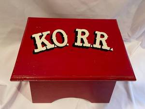 lot 41 image: Hand Made K.O.R.R. Foot Stool