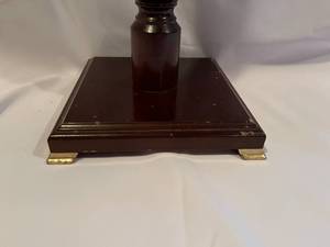 lot 42 image: Vintage Wooden Pedestal Plant Stand