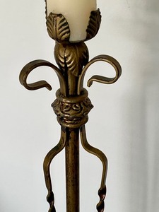 lot 7 image: Vintage Ornate Tall Metal Candlestick Holder