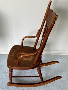 lot 13 image: Vintage Childrens Rocking Chair
