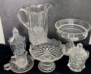 lot 22 image: Vintage Glassware including Compotes, Pitchers and More