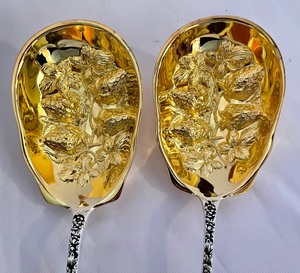 lot 141 image: Godinger Silver Art Co. LTD Serving Spoons