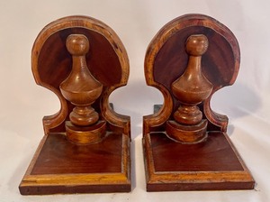 lot 151 image: Classic Wooden Bookends