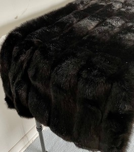 lot 208 image: Black Faux Fur Wrap