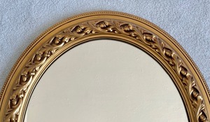 lot 234 image: Outstanding Oval Gold Framed Mirror
