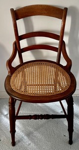 lot 238 image: Vintage Cane Seat Chair