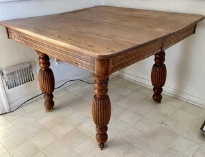 lot 242 image: Vintage Table on Casters