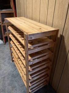 lot 281 image: Hand Made Wooden Wine Rack