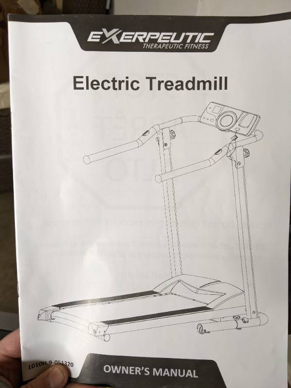 Exerpeutic treadmill 1010 discount manual