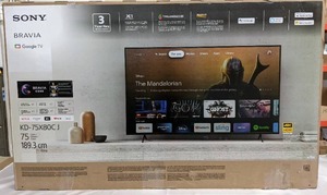 lot 2 image: SONY 75 Class 4K HDR LED TV - KD75X80CJ (OPEN BOX)