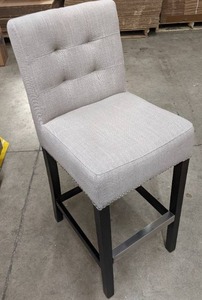 lot 29 image: Abbyson Living Linden 30 Linen Bar Stool in Beige