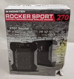 lot 21 image: Monster Rocker 270 Sport Portable IndoorOutdoor Wireless Speaker