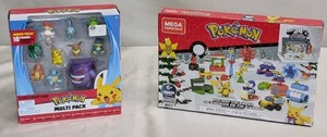 lot 40 image: POKEMON TOY LOT (BATTLE FIGURES AND MEGA CONSTRUX SET)
