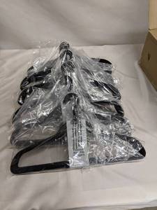 lot 72 image: Flocked Non-Slip Hangers Made By Design Black Box Of 60