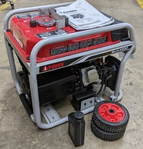 lot 114 image: 4500 Watt Gasoline Powered Portable Generator Manual Start - A-iPower