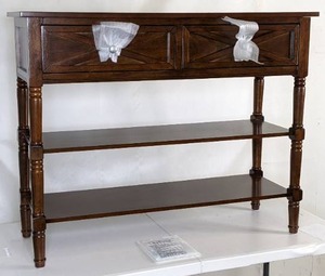 lot 120 image: Convenience Concepts Country Oxford 2-Drawer Console Table