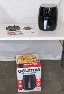 lot 148 image: Gourmia GAF536 5-Quart Digital Air Fryer - No Oil Healthy Frying - 9 One-Touch Cooking Functions - Guided Cooking Prompts - Easy Clean-Up - Recipe Book Included