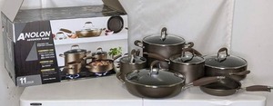 lot 160 image: ANOLON 11-Piece Cookware Set