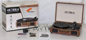 lot 172 image: Victrola Journey Bluetooth Suitcase Record Player with 3-Speed Turntable