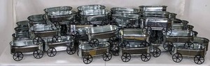 lot 187 image: LARGE LOT OF DECORATIVE METAL WAGONS