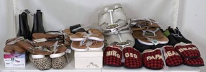 lot 190 image: WOMANS SLIPPERS AND SANDAL LOT, MENS SLIPPERS