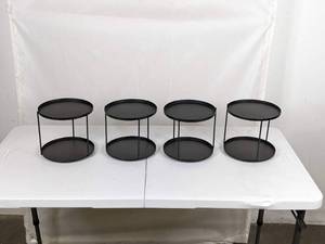 lot 201 image: 4ct Tiered Lazy Susan (Metal) - Bullseyes Playground