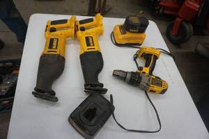 DeWalt Brand Cordless Drill Driver Sawzall Set