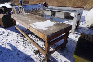 Large Wood Work Station Desk