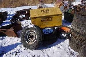 Large Lot of Assorted Truck, Trailer, Skid Loader Tires and Rims