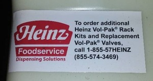 Heinz wall mount ketchup dispenser. - NEW