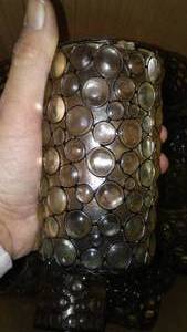 Glass & metal weave candle holders - many