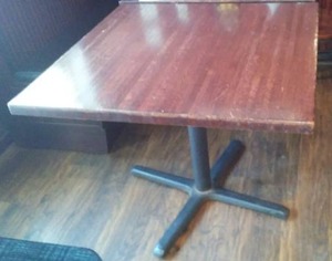 3 - 36 x 36 tables, wood heavy duty