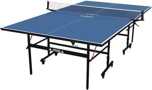 lot 115 image: JOOLA Inside - Professional MDF Indoor Table Tennis Table with Quick Clamp Ping Pong Net and Post Set - 10 Minute Easy Assembly - Ping Pong Table with Single Player Playback Mode, 11200 - Open Carton.