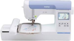 lot 788 image: Brother PE800 Embroidery Machine, 138 Built-in Designs, Large 3.2 LCD Touchscreen, USB Port, 11 Font Styles, In nice condition - Missing 5 x 7 Embroidery Hoop.