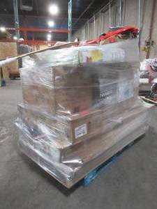 lot 107 image: MIXED PALLET (22 Pieces) OF FURNITURE, MOLDING, CHAIRS, AND MORE - RETAIL VALUE $4,136.05