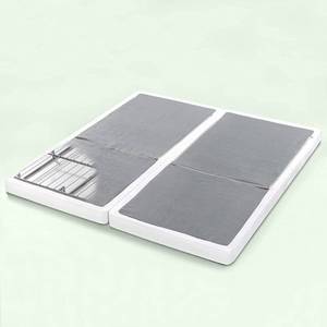 lot 111 image: ZINUS No Assembly Metal Box Spring,4 Inch White Mattress Foundation, Sturdy Metal Structure, King, OLB-BIFD-4K - Open Carton.