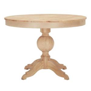 lot 218 image: StyleWell Unfinished Wood Round Pedestal Table Model T-01