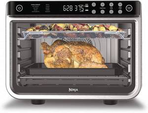 lot 217 image: Ninja Foodi XL Pro 1800 W Stainless Steel Convection Oven And Air Fryer Model DT201(Not Tested)