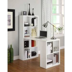 lot 133 image: Ameriwood London 2-in-1 Piece White Office Suite, 9358296 - Open Box