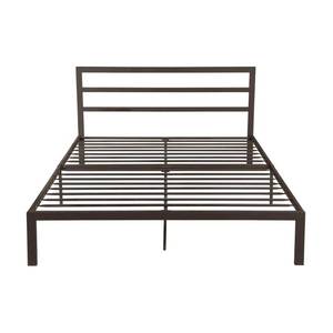 lot 142 image: Noble House Kellen Contemporary Modern Queen-Size Hammered Copper Iron Bed Frame, 54309 - Open Box.